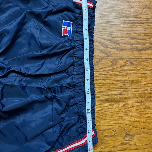 Y2K Russell Athletic strip zip leg athletic windbreaker lined pants - Picture 7 of 11